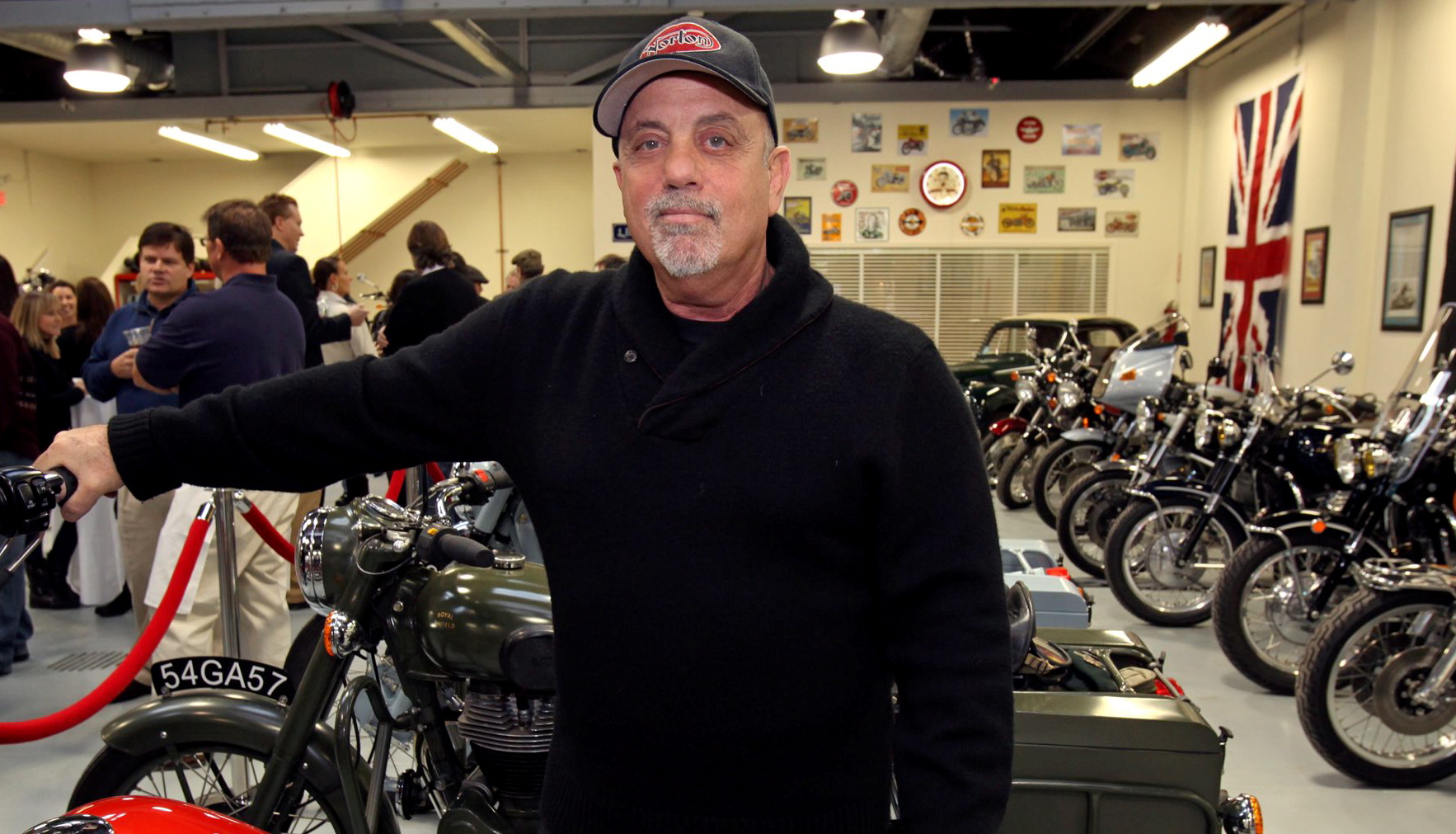 Billy Joel in his motorcycle shop, 20th Century Cycles in Oyster Bay, New York on November 6, 2010 | Source: Getty Images